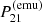 $ P_{21}^{\mathrm{(emu)}} $