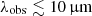 $ \lambda_{\mathrm{obs}} \lesssim 10\,\rm {\upmu}m $
