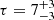 $ \tau = 7^{+3}_{-3} $