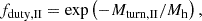 $$ \begin{aligned} f_{\rm {duty, II}}&= \exp \left( -M_{\mathrm{{turn,II}}}/M_{\rm {h}}\right),\end{aligned} $$