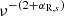 $ \nu^{-(2+\alpha_{{\rm R},s})} $