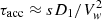 $ \tau _{\mathrm {acc}}\approx s D_1/V_{w}^2 $