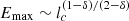 $ E_{\mathrm {max}} \sim l_c^{({1-\delta })/({2-\delta })} $