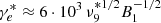 $ \gamma _{e}^* \approx 6 \cdot 10^3 \, \nu ^{* 1/2}_{9} B^{-1/2}_1 $