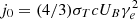 $ j_0 = (4/3) \sigma _T c U_B \gamma _e^2 $
