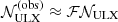 $ {{\cal {{N}}}_{\mathrm {ULX}}^{\mathrm {(obs)}} \approx {\cal {{F}}} {\cal {{N}}}_{\mathrm {ULX}} } $