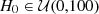 $ H_0\in {\cal {{U}}}(0,100) $