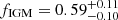 $ f_{\mathrm {IGM}} = 0.59^{+0.11}_{-0.10} $