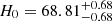 $ H_0 = 68.81_{-0.68}^{+0.68} $