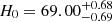 $ H_0 = 69.00_{-0.69}^{+0.68} $