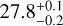 $27.8_{-0.2}^{+0.1}$