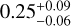 $0.25_{-0.06}^{+0.09}$