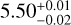 $5.50_{-0.02}^{+0.01}$
