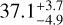 $37.1_{-4.9}^{+3.7}$