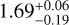 $1.69_{-0.19}^{+0.06}$