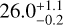 $26.0_{-0.2}^{+1.1}$