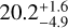 $20.2_{-4.9}^{+1.6}$