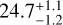 $24.7_{-1.2}^{+1.1}$