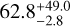$62.8_{-2.8}^{+49.0}$