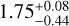 $1.75_{-0.44}^{+0.08}$