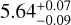 $5.64_{-0.09}^{+0.07}$
