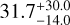 $31.7_{-14.0}^{+30.0}$