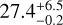 $27.4_{-0.2}^{+6.5}$
