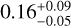 $0.16_{-0.05}^{+0.09}$