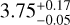 $3.75_{-0.05}^{+0.17}$