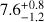 $7.6_{-1.2}^{+0.8}$