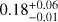 $0.18_{-0.01}^{+0.06}$