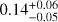 $0.14_{-0.05}^{+0.06}$