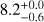 $8.2_{-0.6}^{+0.0}$