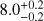 $8.0_{-0.2}^{+0.2}$