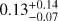 $0.13_{-0.07}^{+0.14}$