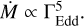 $\dot{M} \propto \Gamma_{\text{Edd}}^{5}$