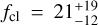 $f_{\mathrm{cl}}=21_{-12}^{+19}$