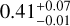 $0.41_{-0.01}^{+0.07}$