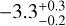 $-3.3_{-0.2}^{+0.3}$