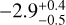 $-2.9_{-0.5}^{+0.4}$