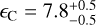 $\epsilon_{\mathrm{C}}=7.8_{-0.5}^{+0.5}$