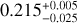 $0.215_{-0.025}^{+0.005}$