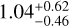 $1.04_{-0.46}^{+0.62}$