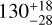 $130_{-28}^{+18}$