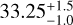 $33.25_{-1.0}^{+1.5}$