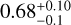 $0.68_{-0.1}^{+0.10}$