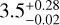 $3.5_{-0.02}^{+0.28}$