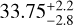 $33.75_{-2.8}^{+2.2}$