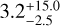 $3.2_{-2.5}^{+15.0}$