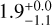 $1.9_{-1.1}^{+0.0}$